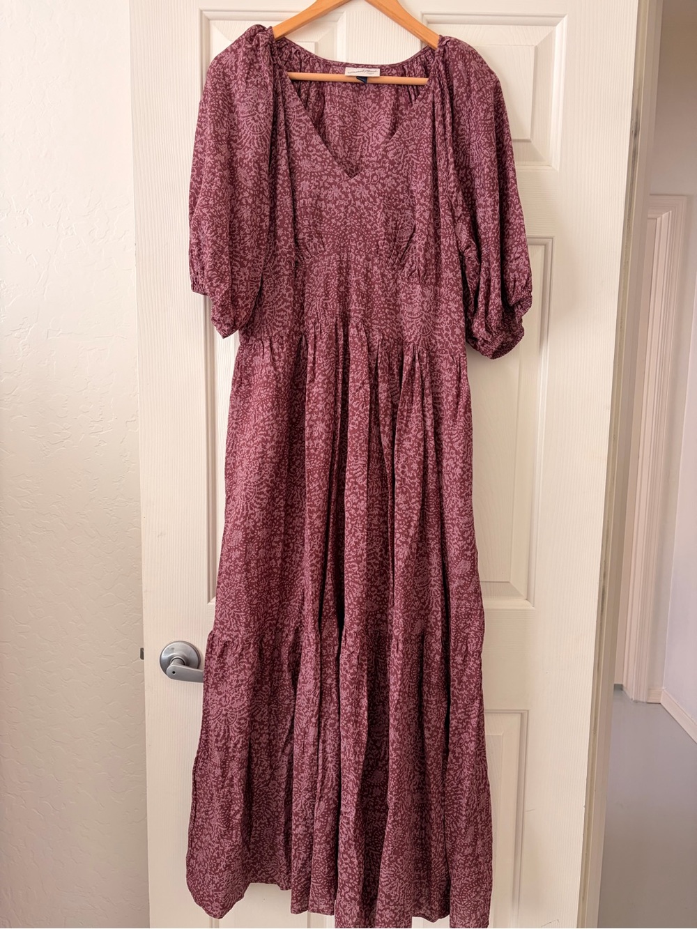 Universal Thread Mauve Floral-Print Maxi Dress